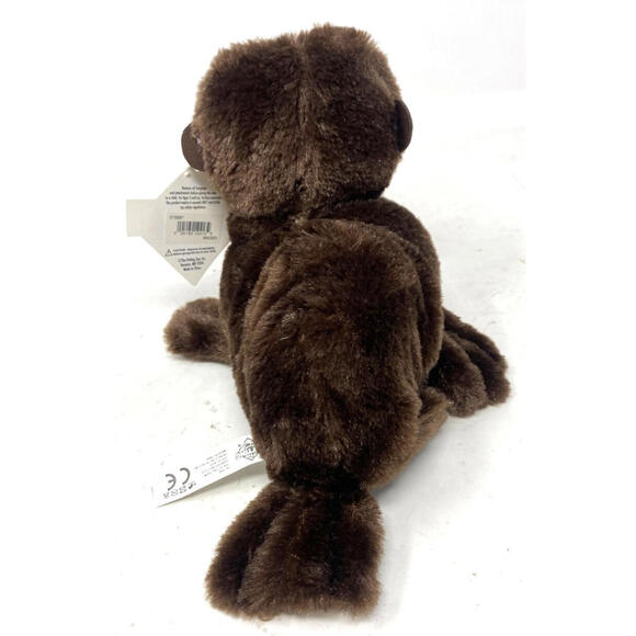 The Petting Zoo Dark Brown Sea Lion Seal Stuffed Animal Plush 9” - Picture 4 of 4